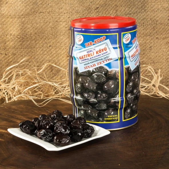 Katırlı Köyü Gemlik Kahvaltılık Siyah Zeytin 1000 g e ürün görseli 1