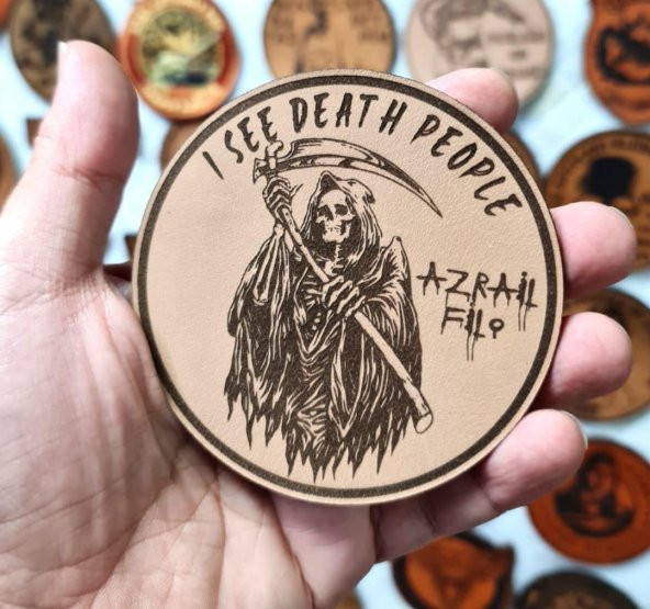 Azrail Filo I See Death People Deri PEÇ  -Arma - Leather Patch - Resim 2