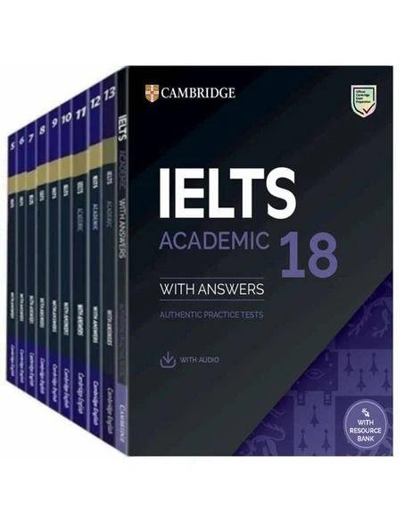 Cambridge English University IELTS 1-18 Academic with Answers with Audio ürün görseli 1
