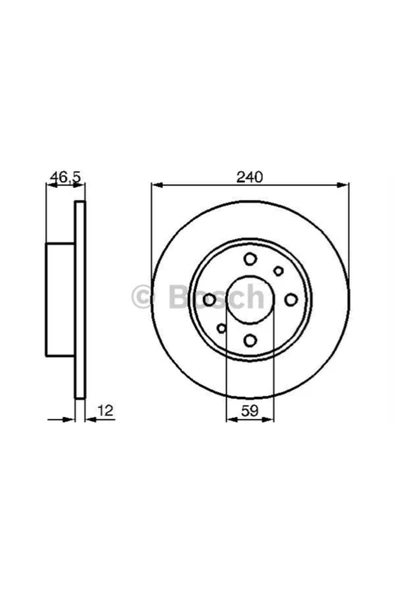 Fren Diski On Duz 240.5 Mm ( Fiat : Uno ) - Bos-0986478353 ürün görseli 1
