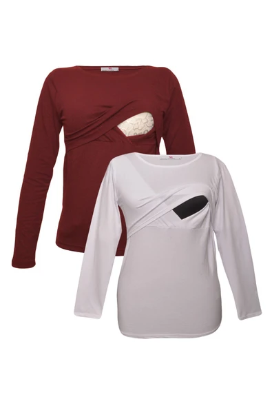 LuvmaBelly MYRA2703_2708 Emzirme tshirt seti ürün görseli 1