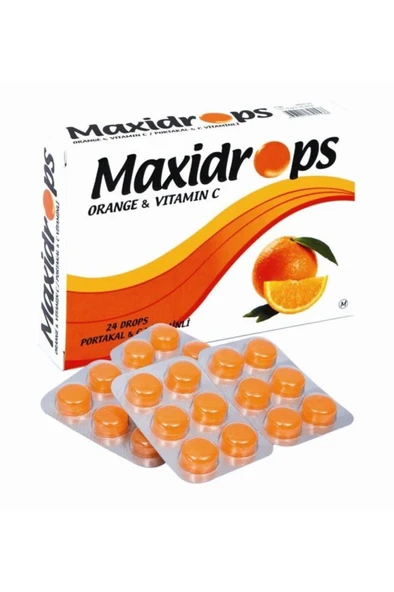Maxidrops Portakal & C Vitamini 24 Drops (SKT:05/2029) ürün görseli 1
