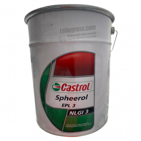 CASTROL SPHEEROL EP 3 GRES 16 KG  LİTYUM ESASLI ürün görseli 1