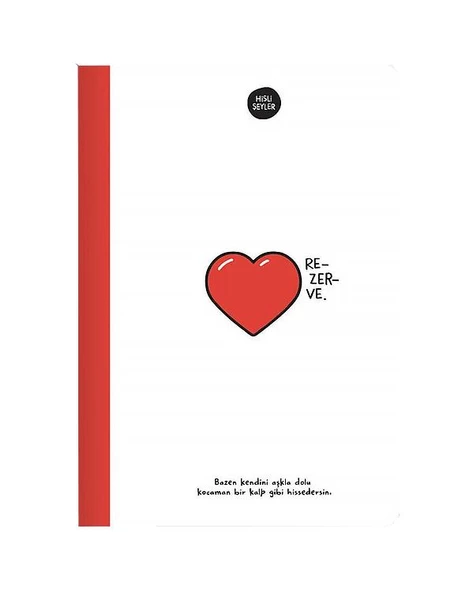 Hisli Şeyler 14x20 64 Yaprak Çizgili Ciltli Defter Rezerve ürün görseli 1