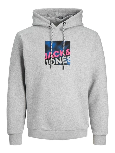 JACK JONES Baskılı Erkek Kapüşonlu Sweatshirt 12246994 ürün görseli 1
