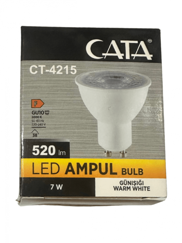 Cata CT-4215 Günışığı 7W GU10 Duylu Led Spot Ampul (4 Adet) ürün görseli 1