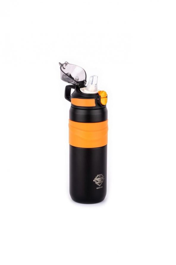 OKADI SİYAH PİPETLİ PASLANMAZ ÇELİK TERMOS 560ML - Resim 2