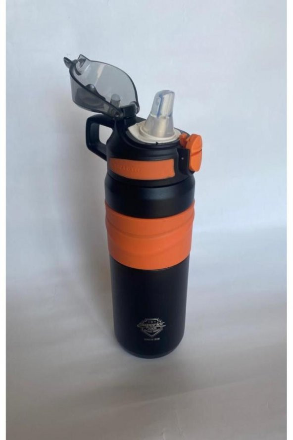OKADI SİYAH PİPETLİ PASLANMAZ ÇELİK TERMOS 560ML - Resim 3