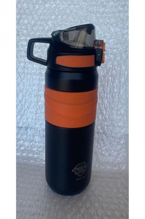 OKADI SİYAH PİPETLİ PASLANMAZ ÇELİK TERMOS 560ML - Resim 5