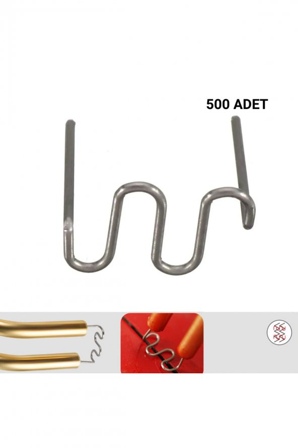 500 ADET 0,6MM DALGALI TİP PLASTİK KAYNAK ZIMBA TELİ ürün görseli 1