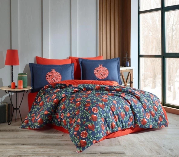 Hobby Çift Kişilik Poplin Nevresim Plenty Kırmızı ürün görseli 1