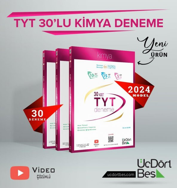 345-2024 Model 30'lu TYT Kimya Denemesi - Resim 3