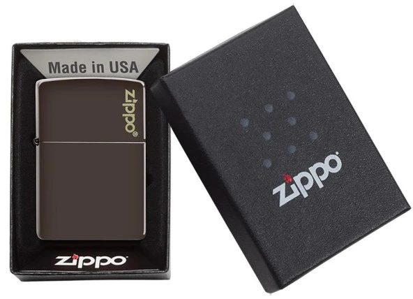 Zippo Logo Classic Brown Çakmak - Resim 5