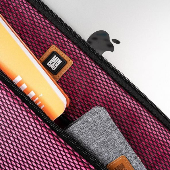 Minbag Marry 15 Laptop Çantası Pembe - Resim 7