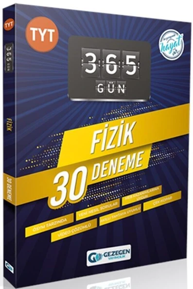 Gezegen Yayınları TYT Fizik 365 Gün 30 Deneme ürün görseli 1