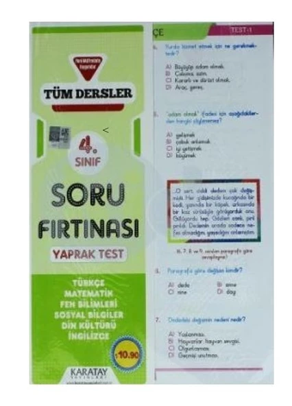 KİDA YAYINLRI 4.Sınıf Tüm Dersler Yaprak Test ürün görseli 1