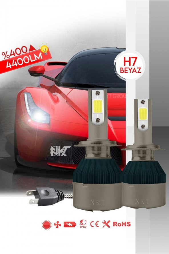 Cıtroen C1 2013 Sonrası H7 Uzun Far Nkt Led Şimşek Etkili Beyaz ürün görseli 1