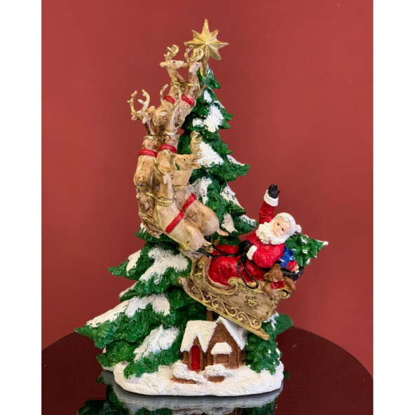 ÇAM AĞACINDA NOEL BABA DEKOR HS661-2 ürün görseli 1