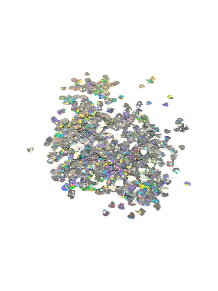 Kalp Glitter Gümüş ürün görseli 1
