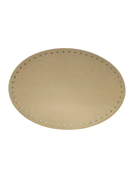 Oval Deri Çanta Tabanı Sütlü Kahve 25 cm ürün görseli 1
