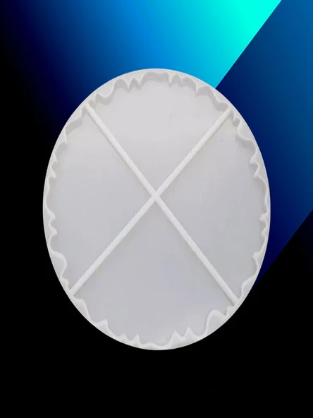 Epoksi 4 Lü Bardak Altlığı Kalıbı Geode ürün görseli 1