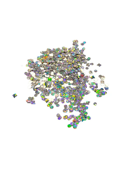 İri Sim Parçacıkları Gümüş Glitter ürün görseli 1