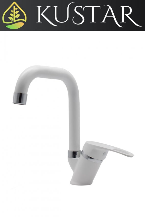 Kustar Oviedo Beyaz Mix Aç Kapa Kısa Banyo Lavabo Bataryası ürün görseli 1