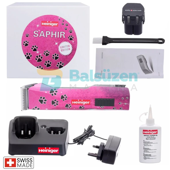 Heiniger Saphir Pink Evcil Hayvan Kırkma Makinesi Tek Akülü ürün görseli 1