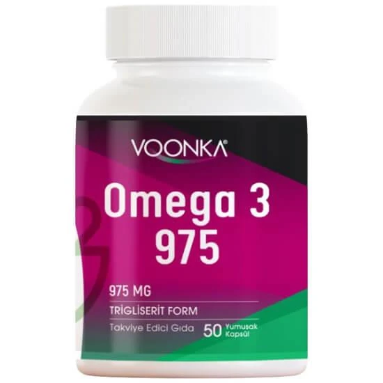 Voonka Omega 3 975 Takviye Edici Gıda 50 Yumuşak Kapsül ürün görseli 1
