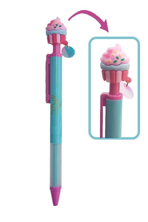Cupcake Versatil Kalem Mavi 1 Adet Pasta Kapkek Figürlü 0,7 Uçlu Kalem Hediye Kalem Sevimli Kalem ürün görseli 1