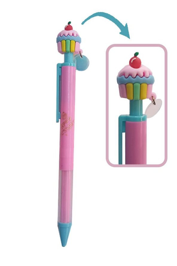 Cupcake Versatil Kalem Pembe 1 Adet Pasta Kapkek Figürlü 0,7 Uçlu Kalem Hediye Kalem Sevimli Kalem ürün görseli 1