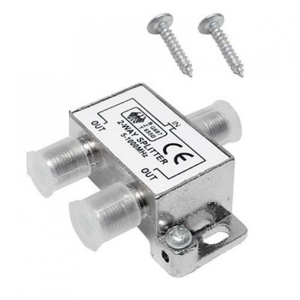 2 li Uydu Splitter Kablo TV Rg6 Anten Çoklayıcı Dağıtıcı ürün görseli 1