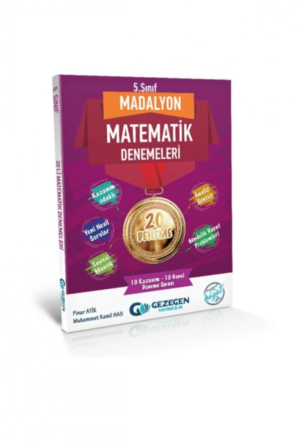 Gezegen Yayıncılık 5. Sınıf Matematik Madalyon 20li Denemeleri ürün görseli 1