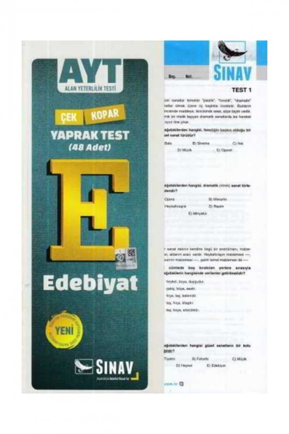 SINAV AYT EDEBİYAT YT ürün görseli 1