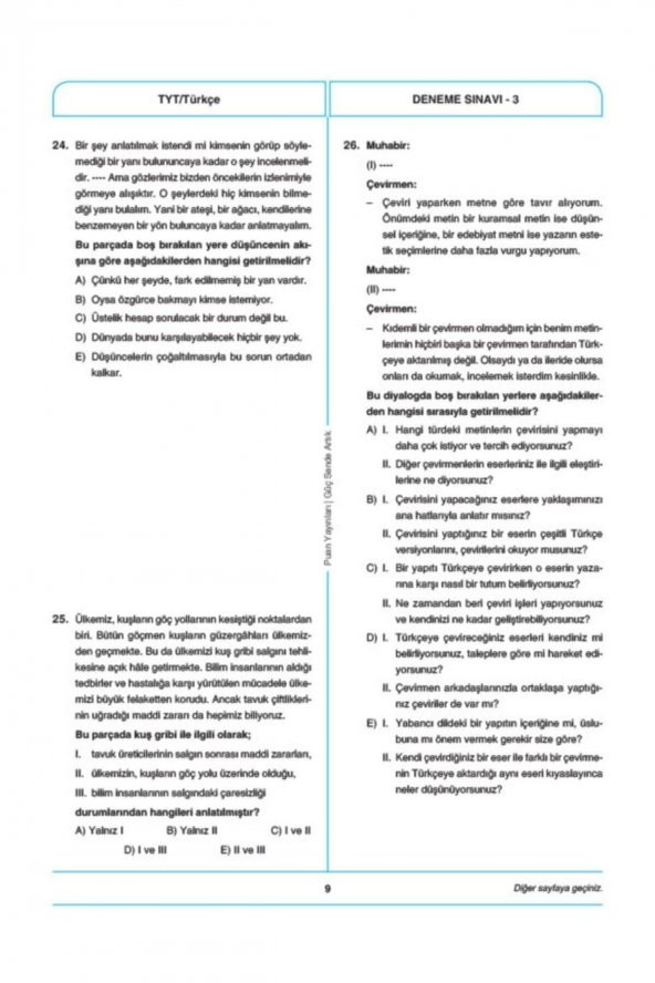 PUAN TYT 7 DENEME YENİ NESİL - Resim 5