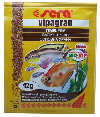 Sera Vipagran 12 gr. Orjinal Poşette Balık Yemi Skt: 05/2028 ürün görseli 1