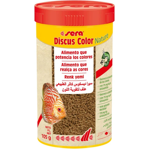 Sera Discus Color Nature 250 ml. 105 gr Orjinal Kutusunda  SKT : 11/2027 ürün görseli 1