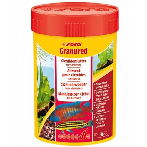 Sera Granured 100 ml. 55 gr Skt : 11/2027 Orjinal Kutusunda Cichlid Balığı Yemi ürün görseli 1
