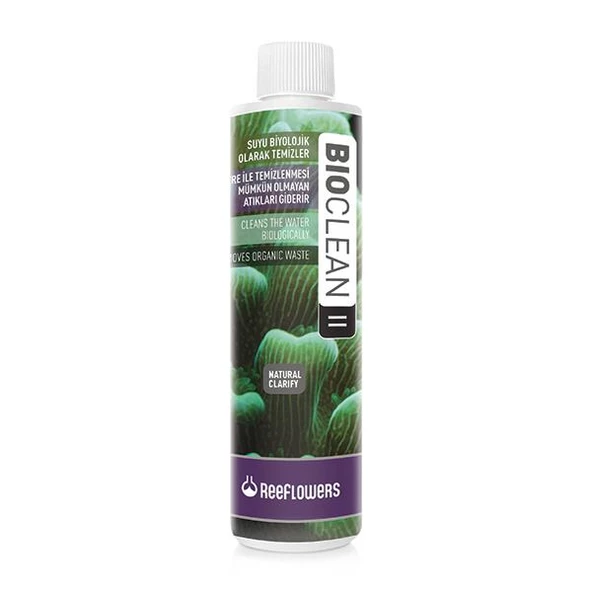 Reeflowers BioClean II 85 ml. Skt:12/2026 Su Temizleyici Tatlı ve Tuzlu akvaryumları için Suyu Biyolojik Olarak Temizler ürün görseli 1