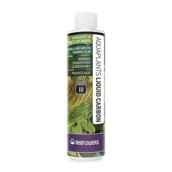 ReeFlowers AquaPlants Liquid Carbon III 500 ml. Skt:02/2026 Akvaryum Bitki Sıvı Gübre Fotosentezi ve Büyümeyi hızlandırır ürün görseli 1