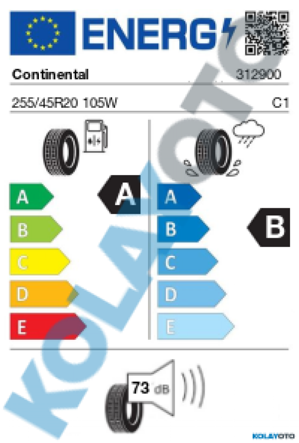Continental EcoContact 6 255/45R20 105W XL MGT (Yaz) ürün görseli 1