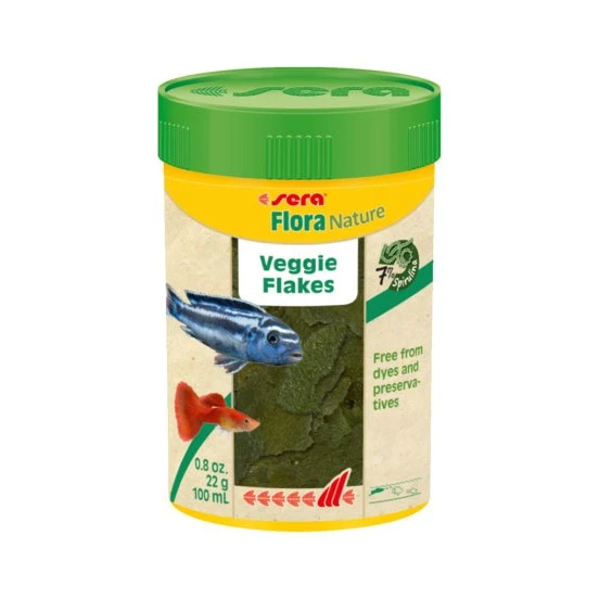 Sera Flora Nature 100 ml  22 g Skt: 05/2028 Orjinal Kutusunda Bitkisel Pul Balık Yemi ürün görseli 1