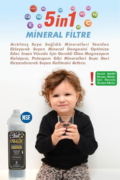 Createc 10 Aşamalı Pompalı Multimineralli Su Arıtma Cihazı - Resim 7