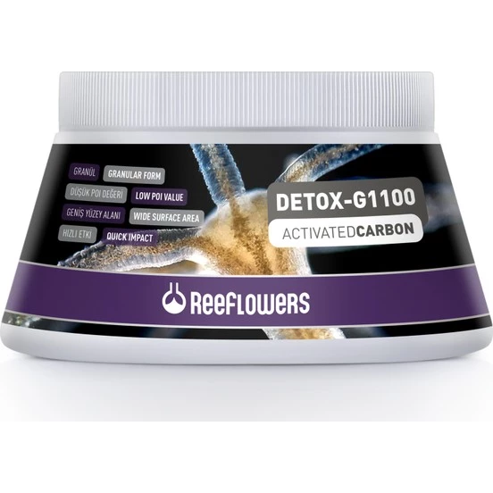 Reeflowers Detox-G1100 Activated Carbon 350 gr 500 ml Skt: 7/2030 ürün görseli 1
