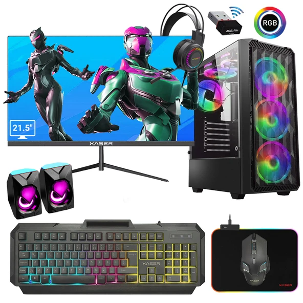 Xaser Xsr357 i7 4770 16GB Ram 512GB SSD 4GB GT730 Ekran Kartı 21.5" Monitör Ofis Hazır Sistem ürün görseli 1