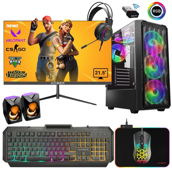 Xaser Xsr303 i5 4440 8GB Ram 256GB SSD 4GB GT730 Ekran Kartı 21.5" Monitör Ofis Hazır Sistem ürün görseli 1