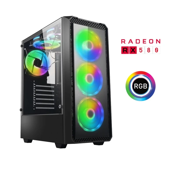 Xaser Xsr361 i7 4770 16GB Ram 256GB SSD 8GB RX580 Ekran Kartı Oyun Hazır Sistem ürün görseli 1