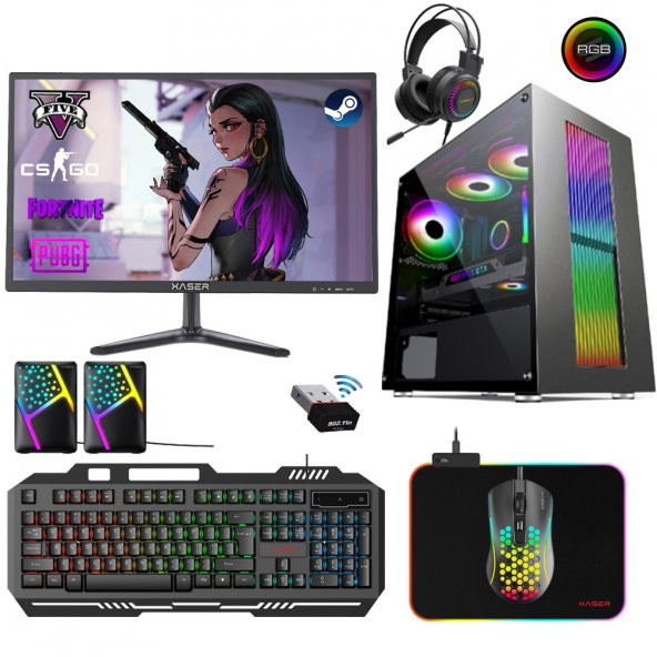 Xaser Xsr293 i5 3470 16GB Ram 256GB SSD 4GB GT730 Ekran Kartı 21.5" Monitör Ofis Hazır Sistem ürün görseli 1