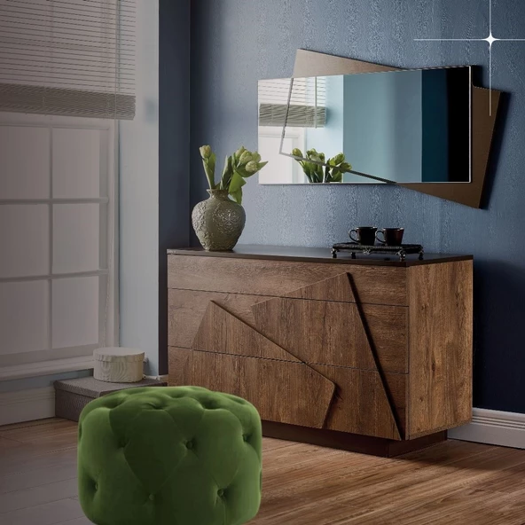 DTMHOME  Premium Yeşil Yuvarlak Bench Puf ürün görseli 1