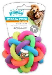 Pawise Rainbow World Örgü Top 10.5cm Köpek Oyuncak ürün görseli 1